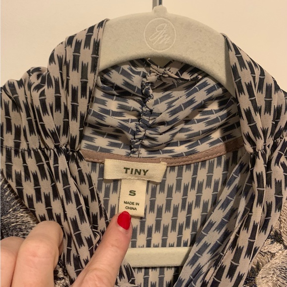 Anthro Sequined Appliqué Bow Blouse - Picture 3 of 5